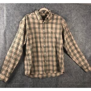 Burberry London Long Sleeved Classic Plaid Lightweight Men Shirt XXL